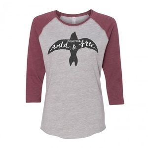 Forever Wild And Free Vintage 3/4 sleeve t-shirt