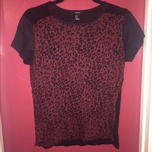 Leopard and black shirt