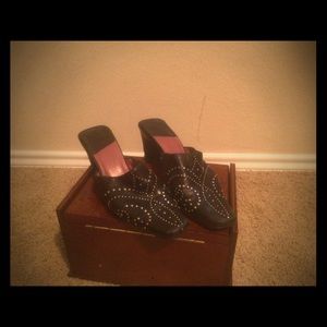 Joan and David studded slides