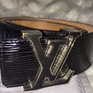 Louis Vuitton Noir Epi Leather Belt