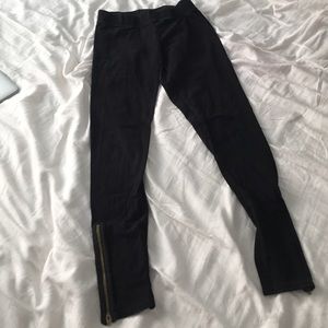 High rise leggings with zippers