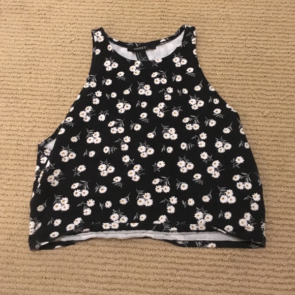 black and white tank crop top