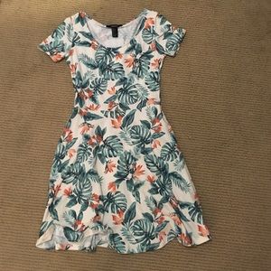 forever 21 skater dress (leaf pattern)