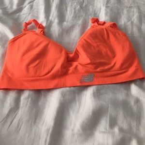 Orange sports bra with padding