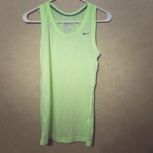 Neon yellow Nike dry fit tank top