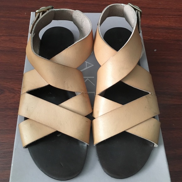 Nude baker sandals