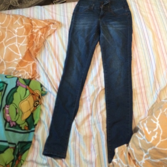 High rise CP blue skinny jeans