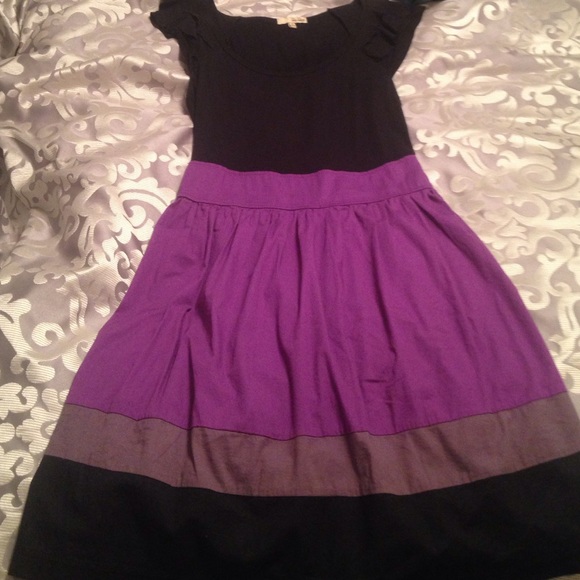 Black, Purple and Grey Dress