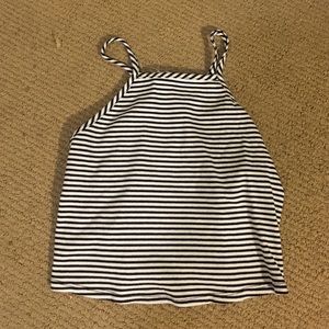 black and white crop top