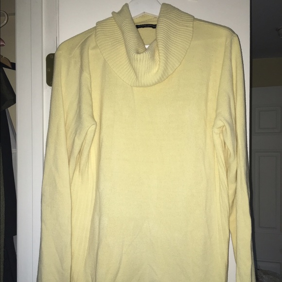 Light yellow cowl neck sweater
