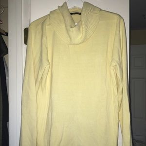 Light yellow cowl neck sweater