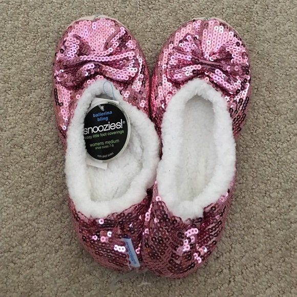 snoozies ballerina bling slippers