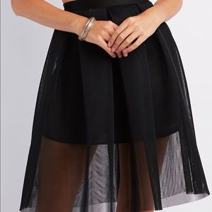 New without tag "Mesh Pleated Midi Skirt"