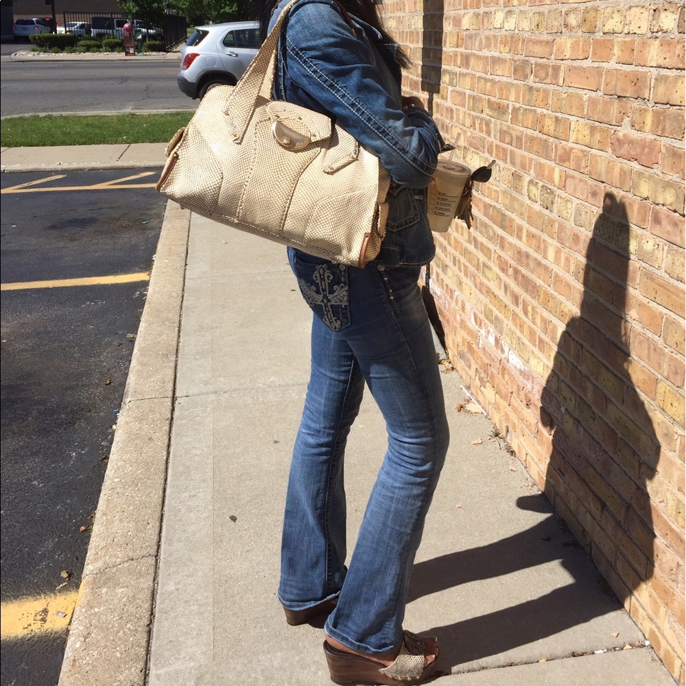 Botkier Snakeskin Satchel Bag - Picture 5 of 8