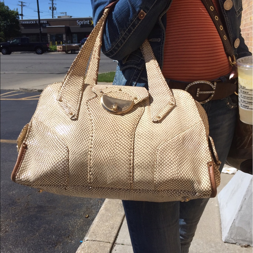 Botkier Snakeskin Satchel Bag - Picture 6 of 8