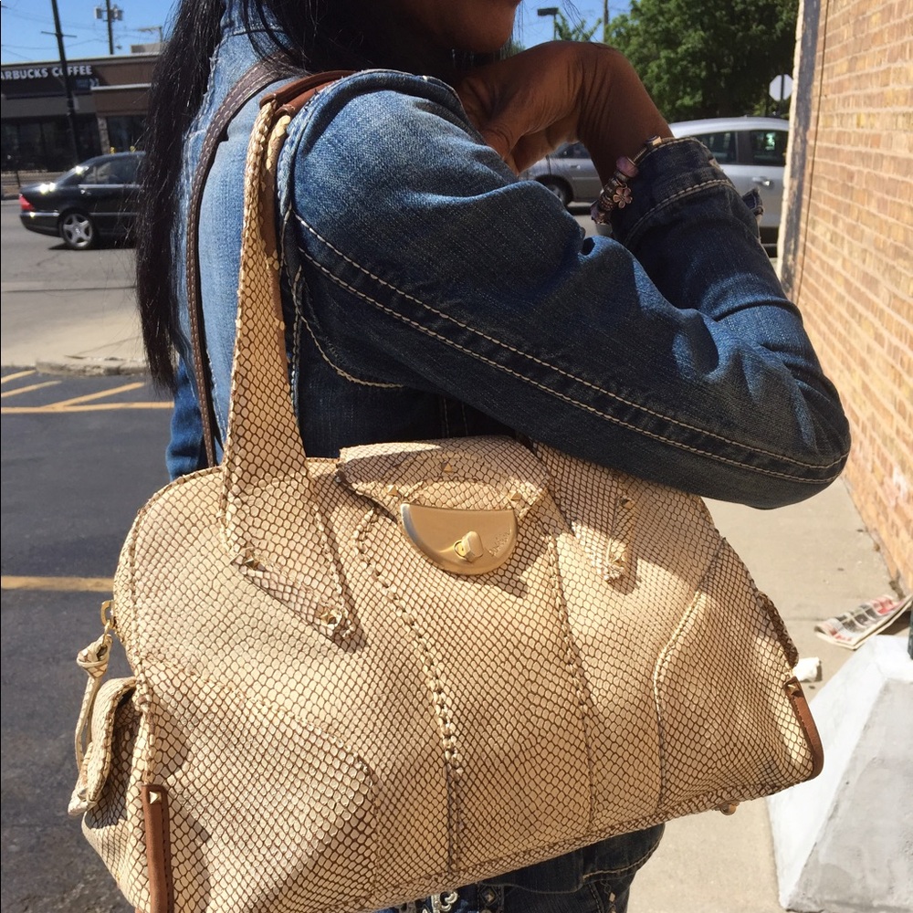 Botkier Snakeskin Satchel Bag - Picture 8 of 8