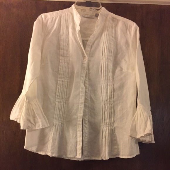 White Linen Blouse