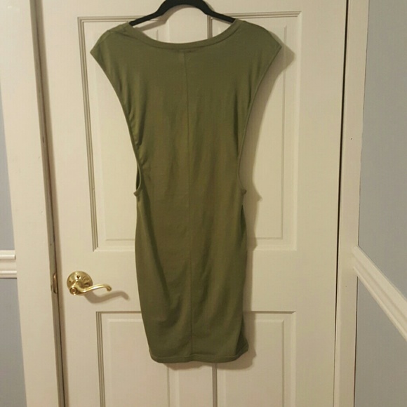 NWOT casual olive tank dress - Picture 2 of 3