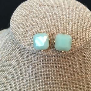 Mint stud earrings