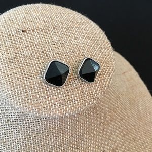 Black crystal studs