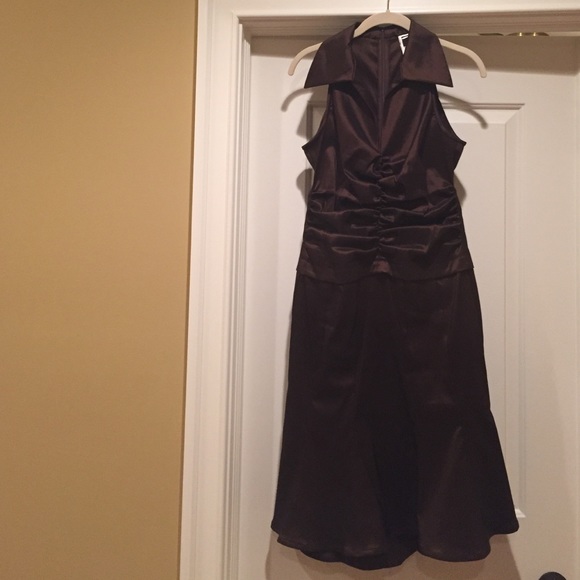 Tadashi Brown Evening Cocktail Dress