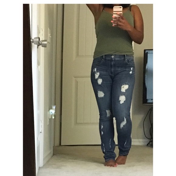 Distressed jeans