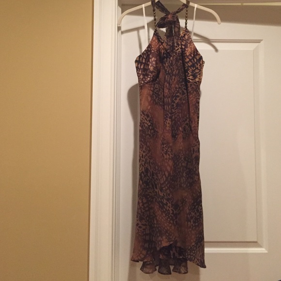 Donna Ricco Animal Print Cocktail Dress