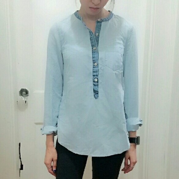 J.Crew denim long sleeve button shirt