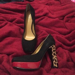 Nine West leopard print heels