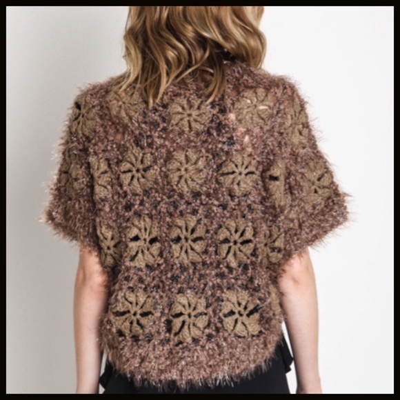 Floral Crochet Crop Bolero - Picture 3 of 6