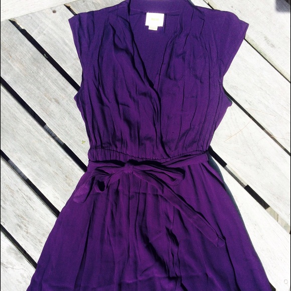 Maeve Wrap Dress in Eggplant