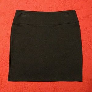 Black mini skirt