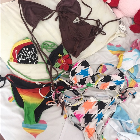 f21 yellow orange pink bikini $6 on merc! - Picture 4 of 4