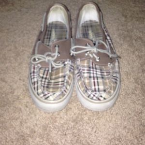 Plaid sperry top siders