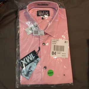 Express Men's Light Pink Button Down Dress Shirt