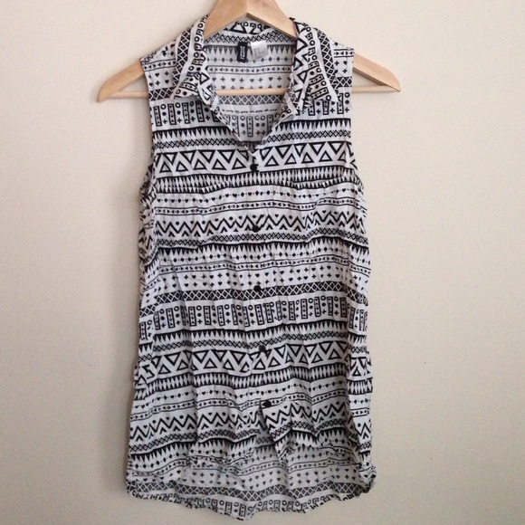Aztec print top