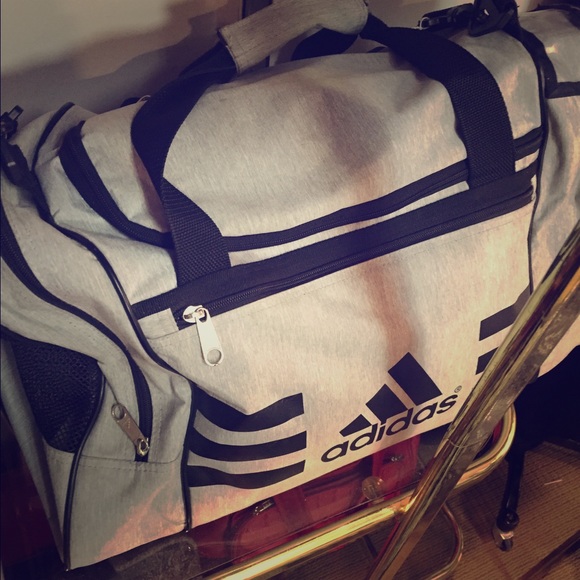 New adidas gray gym bag