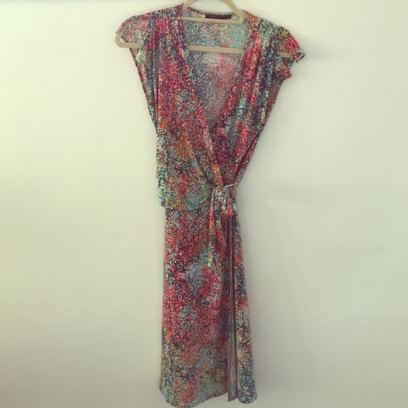 BCBG wrap around mid length dress - Picture 2 of 4