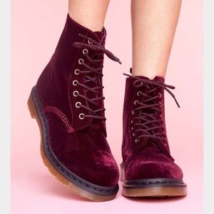 Velvet Dr Martens Boots