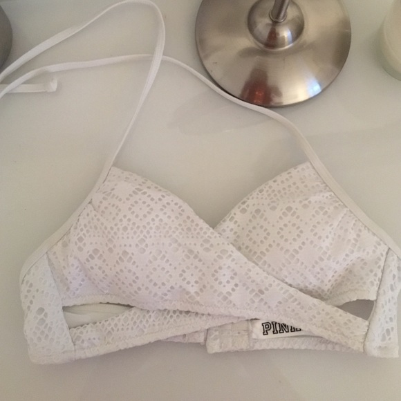 Victoria's Secret PINK white bathing suit top