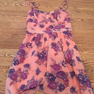 Guess Pink Flower Pattern Dress