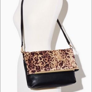 Leopard Foldover Crossbody Bag
