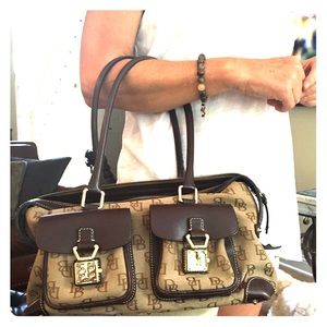 Dooney & Burke double pocket signature tote