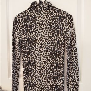 Express Cheetah Print Thin Turtleneck