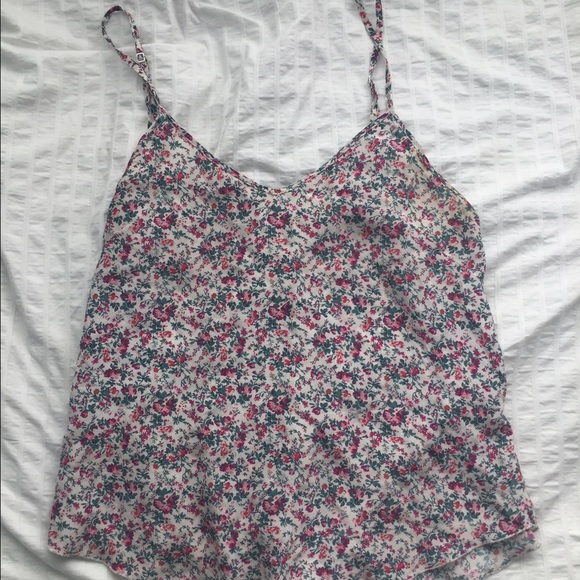 Aritzia Floral Silk Camisole
