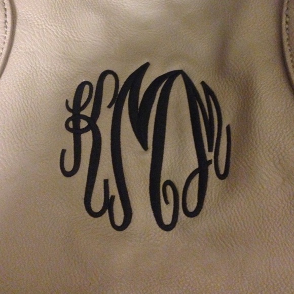 Monogrammed leather tote/purse - Picture 3 of 3