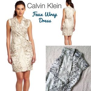 ❄️EUC Calvin Klein Faux Wrap Dress