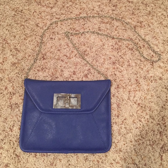 Blue, never used purse