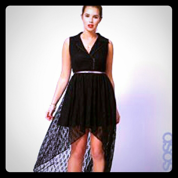 Asos hi/low biker zip maxi! Worn once.. like new. - Picture 1 of 3
