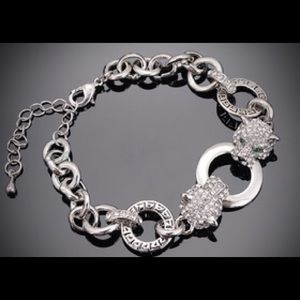 Rhodium and 18kt Gold Plated Crystal Bracelet